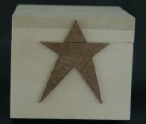 4 X 4 Wood Box with star applique