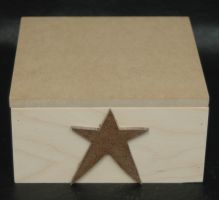 6 X 6 Wood Box with star applique