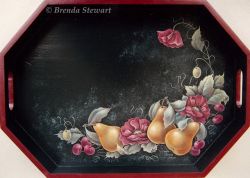 Floral and Fruit Duet Tray Table