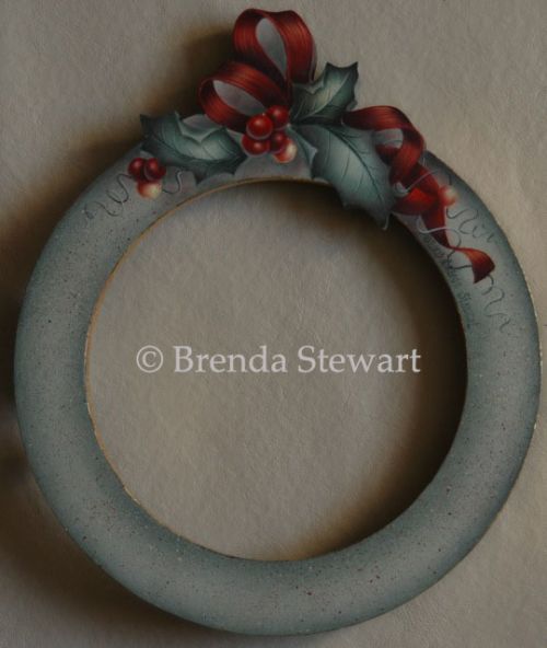 Holly & Ribbon Candle Tray