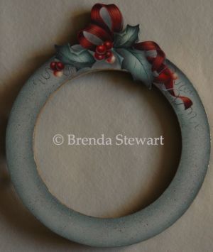 Holly & Ribbon Candle Tray