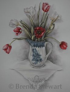 Flow Blue & Tulips Watercolor