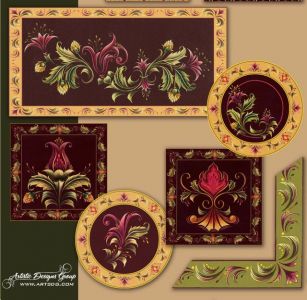 Aubergine Floral
